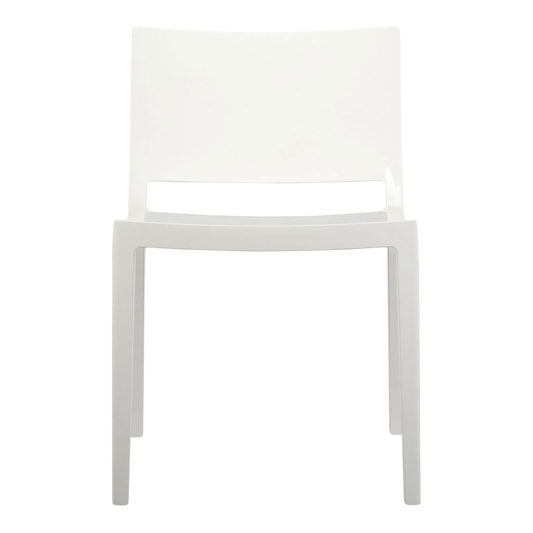 Set di sedie da pranzo moderno e femminile in polimero termoplastico con design monoblocco per interni ed esterni per sala da pranzo