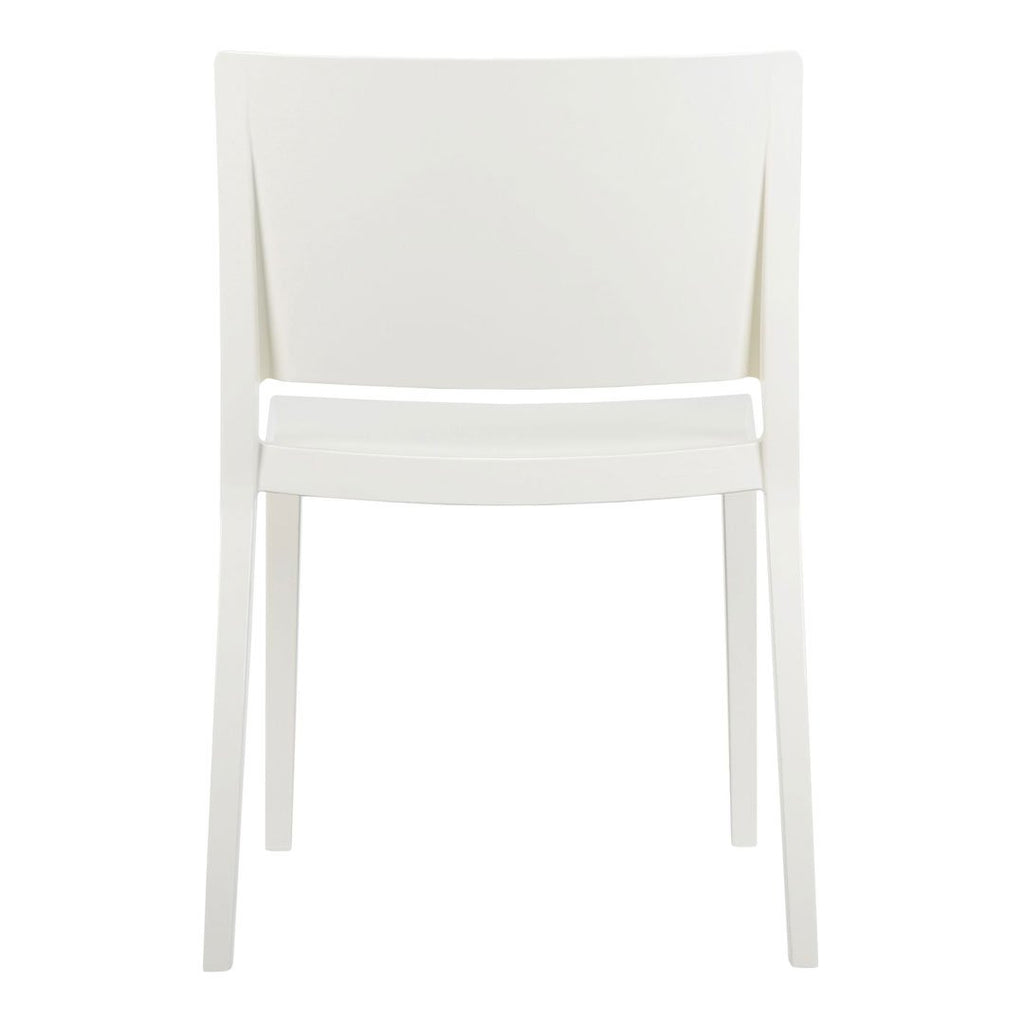 Set di sedie da pranzo moderno e femminile in polimero termoplastico con design monoblocco per interni ed esterni per sala da pranzo