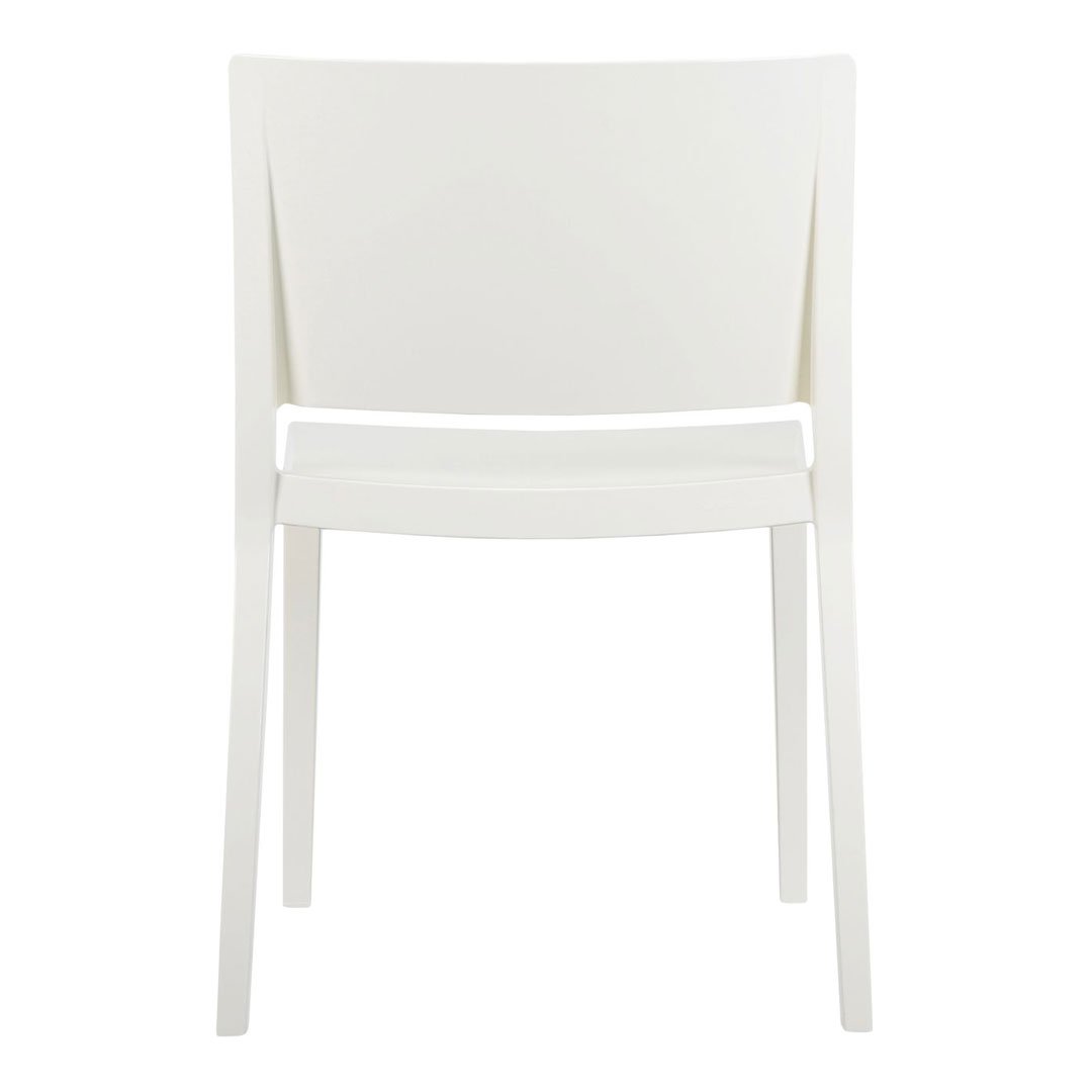 Set di sedie da pranzo moderno e femminile in polimero termoplastico con design monoblocco per interni ed esterni per sala da pranzo