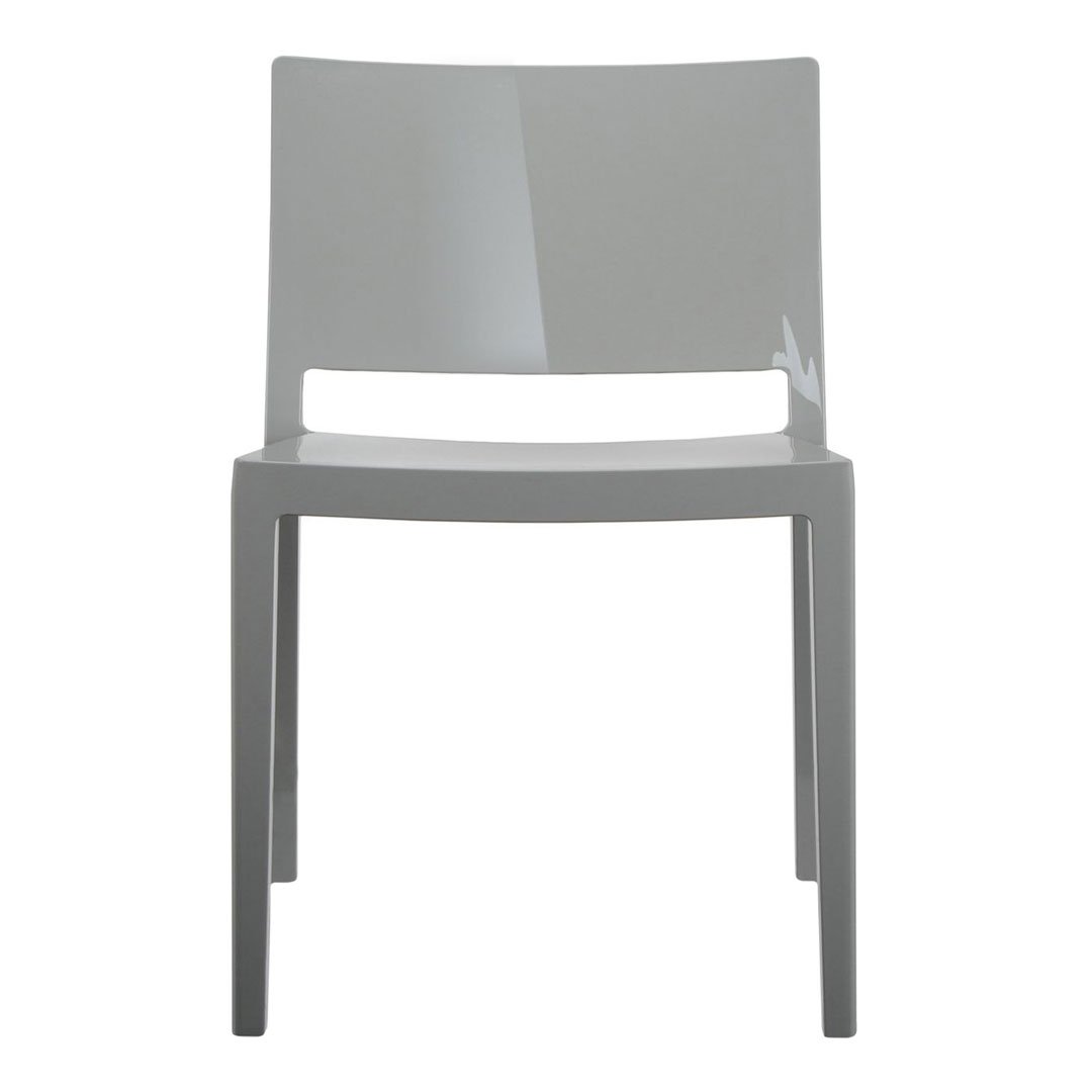 Set di sedie da pranzo moderno e femminile in polimero termoplastico con design monoblocco per interni ed esterni per sala da pranzo