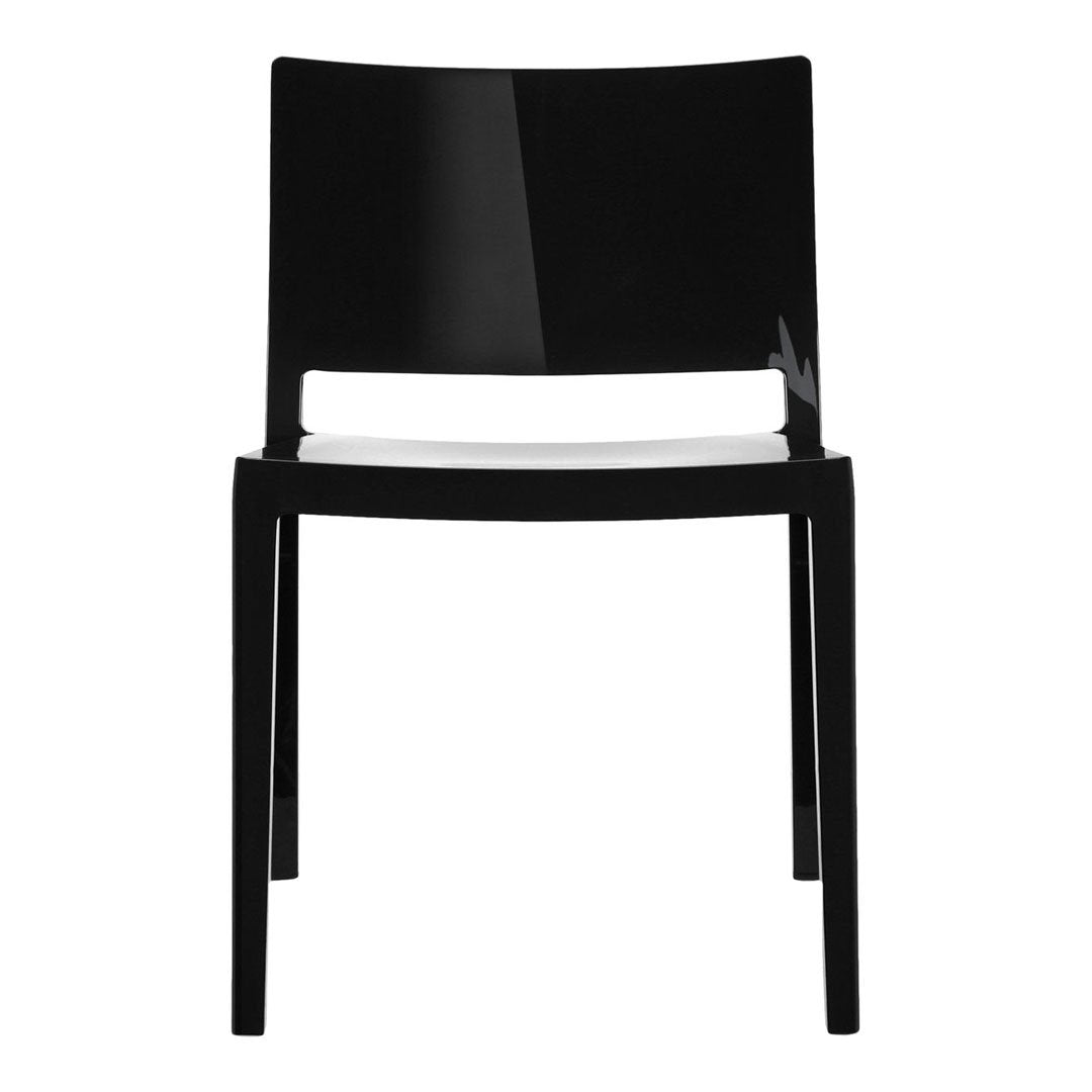 Set di sedie da pranzo moderno e femminile in polimero termoplastico con design monoblocco per interni ed esterni per sala da pranzo