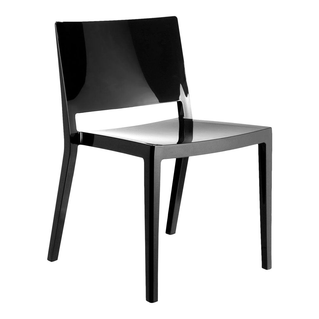 Set di sedie da pranzo moderno e femminile in polimero termoplastico con design monoblocco per interni ed esterni per sala da pranzo