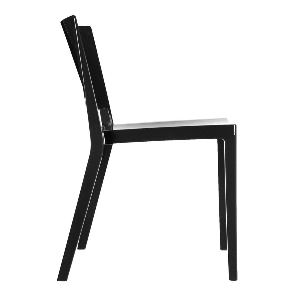 Set di sedie da pranzo moderno e femminile in polimero termoplastico con design monoblocco per interni ed esterni per sala da pranzo
