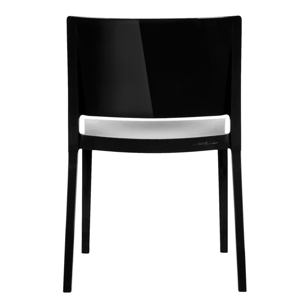 Set di sedie da pranzo moderno e femminile in polimero termoplastico con design monoblocco per interni ed esterni per sala da pranzo
