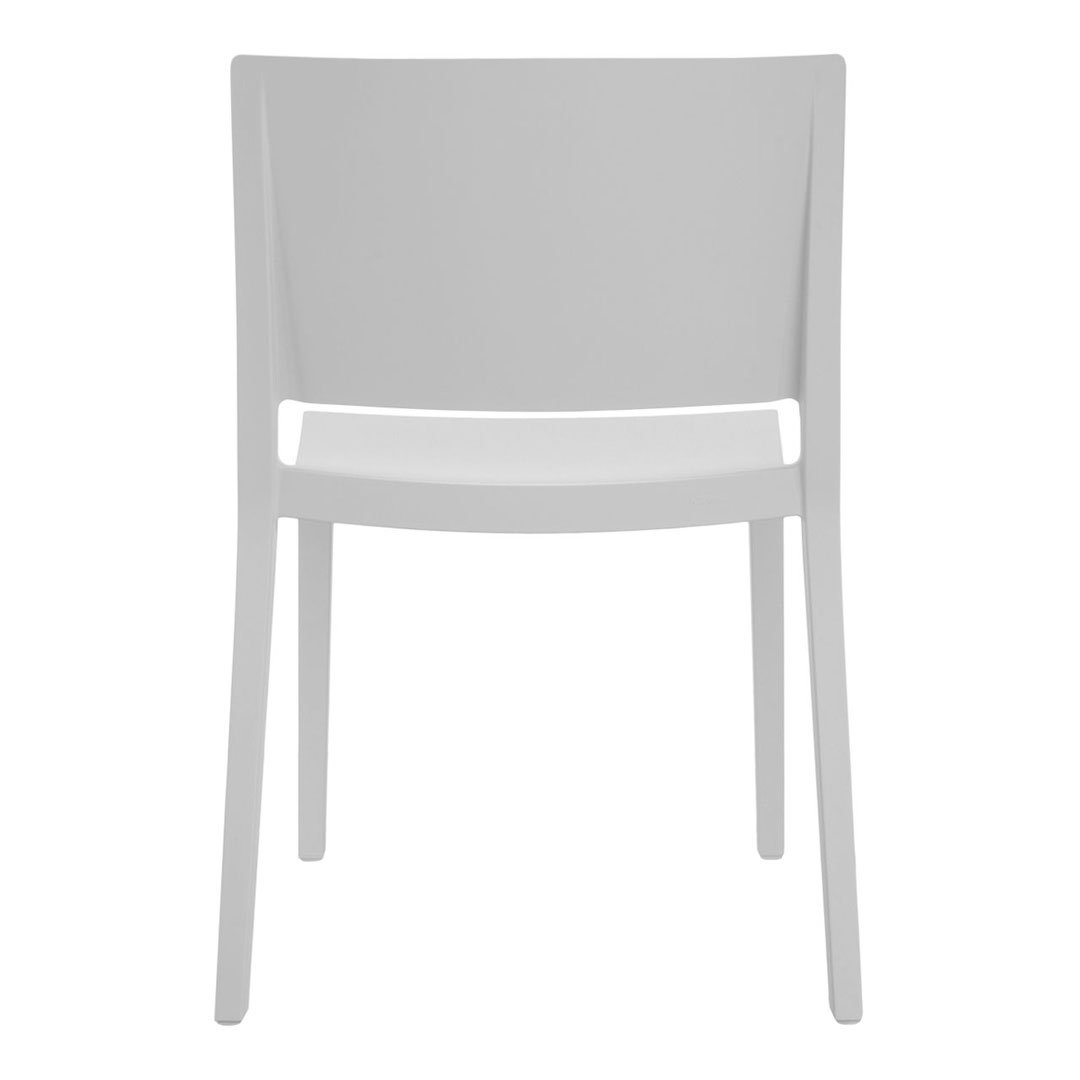 Set di sedie da pranzo moderno e femminile in polimero termoplastico con design monoblocco per interni ed esterni per sala da pranzo