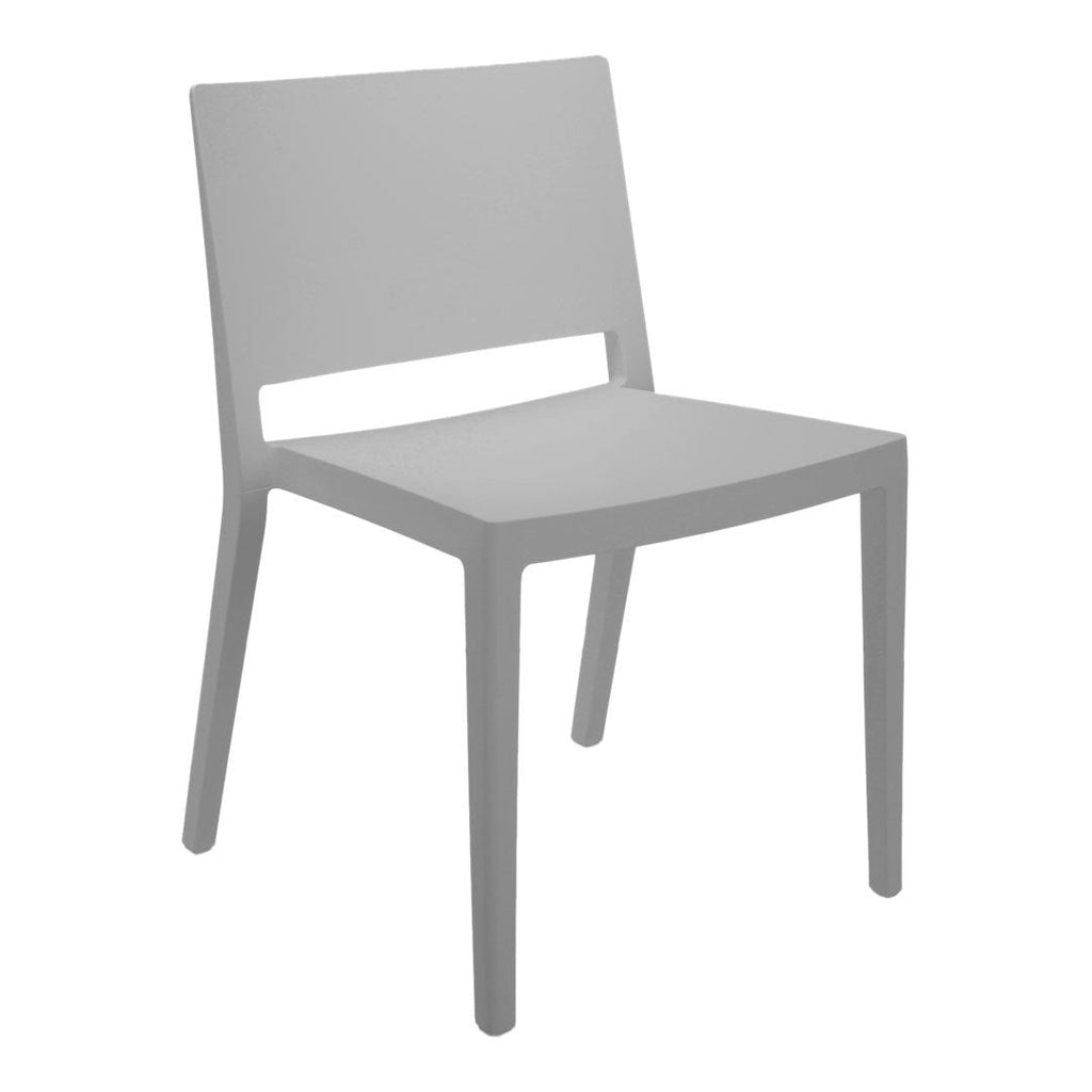 Set di sedie da pranzo moderno e femminile in polimero termoplastico con design monoblocco per interni ed esterni per sala da pranzo