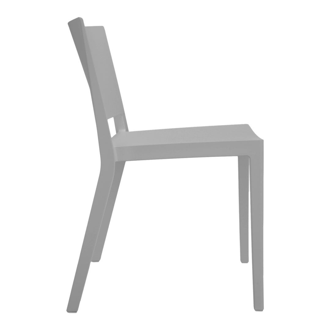 Set di sedie da pranzo moderno e femminile in polimero termoplastico con design monoblocco per interni ed esterni per sala da pranzo