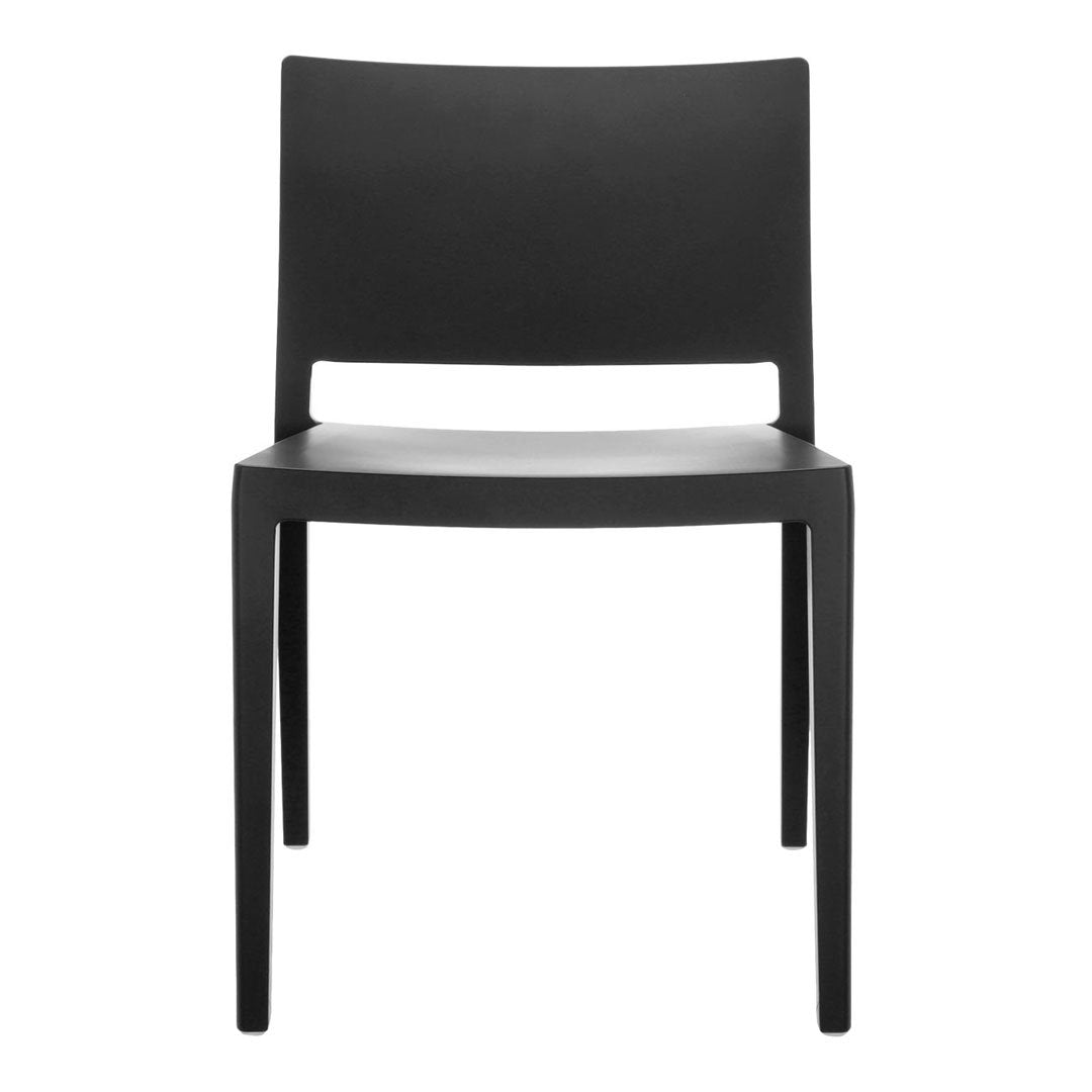 Set di sedie da pranzo moderno e femminile in polimero termoplastico con design monoblocco per interni ed esterni per sala da pranzo