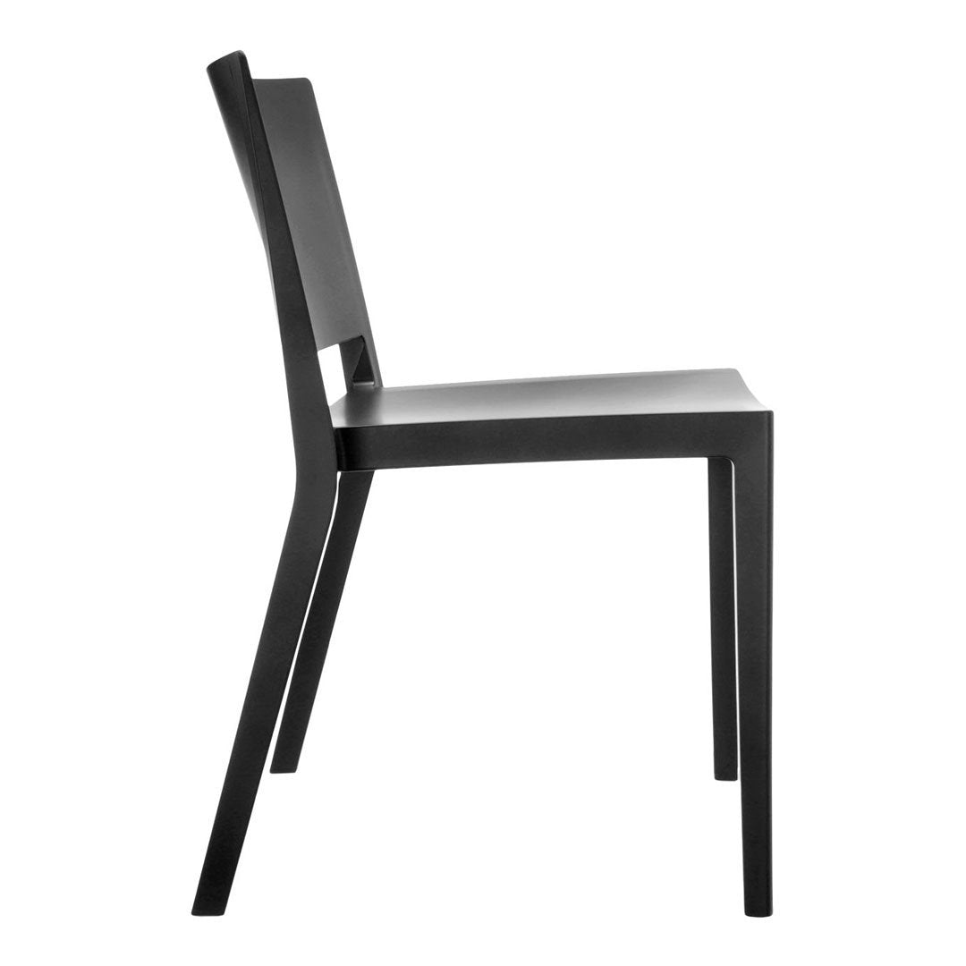 Set di sedie da pranzo moderno e femminile in polimero termoplastico con design monoblocco per interni ed esterni per sala da pranzo