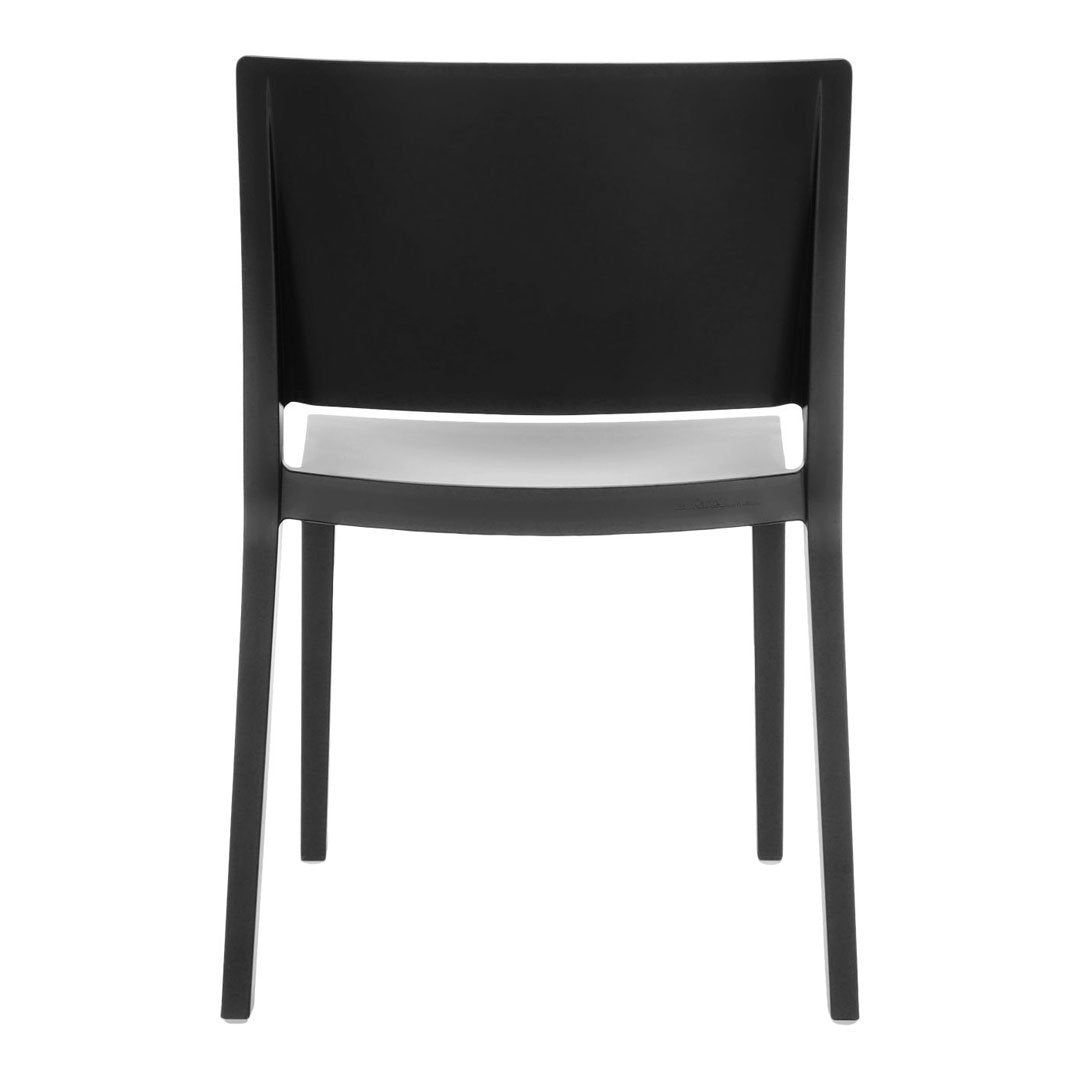 Set di sedie da pranzo moderno e femminile in polimero termoplastico con design monoblocco per interni ed esterni per sala da pranzo