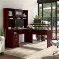Scrivania angolare regolabile in altezza multicolore con credenza e cassettiera, 1 persona
