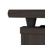 Scrivania angolare regolabile in altezza multicolore con credenza e cassettiera, 1 persona
