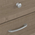 Scrivania angolare regolabile in altezza multicolore con credenza e cassettiera, 1 persona