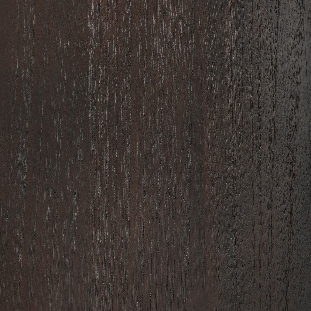 Consolle in teak geometrica e giocosa con angoli intersecanti di luci e ombre per l'ingresso