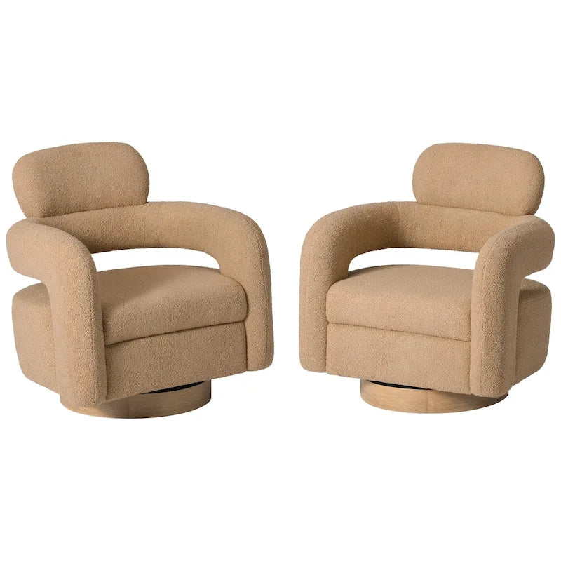 Sherpa / Poltrona girevole a botte / Set di 2 / Diversi colori