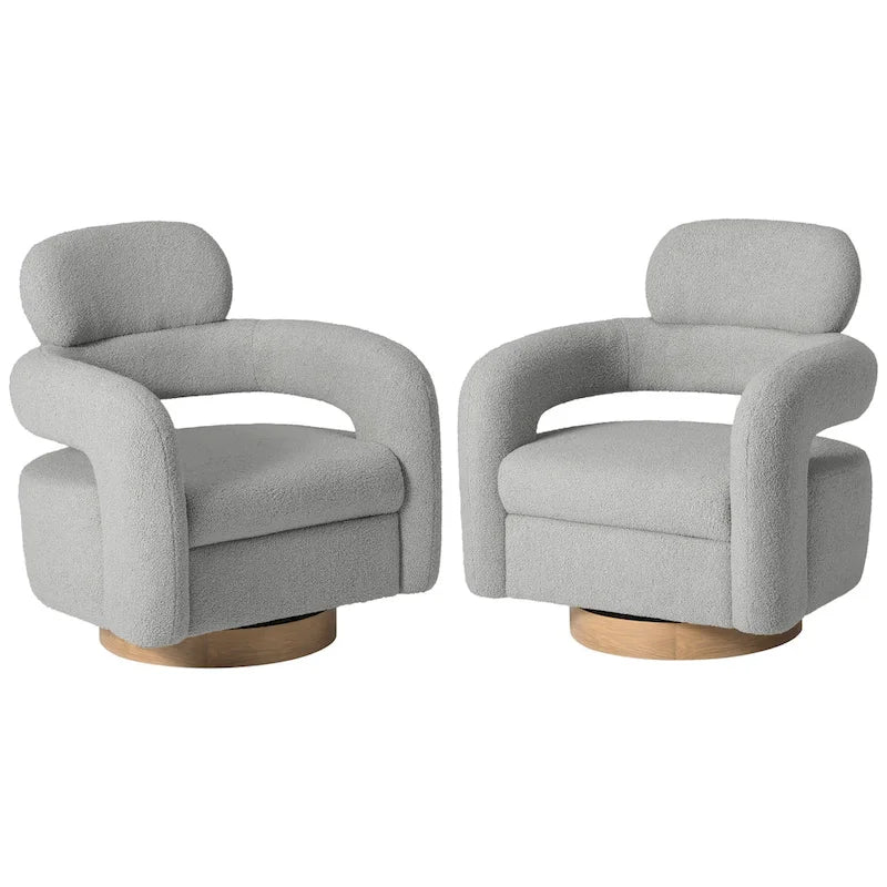 Sherpa / Poltrona girevole a botte / Set di 2 / Diversi colori