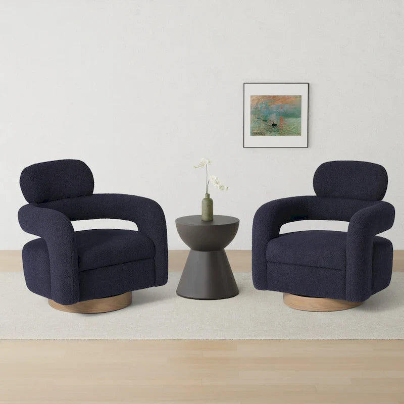 Sherpa / Poltrona girevole a botte / Set di 2 / Diversi colori