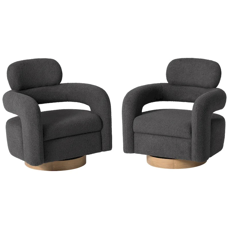 Sherpa / Poltrona girevole a botte / Set di 2 / Diversi colori