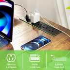 Scrivania a L, multi-colore, singola – ciabatta elettrica, LED RGB e supporto per monitor