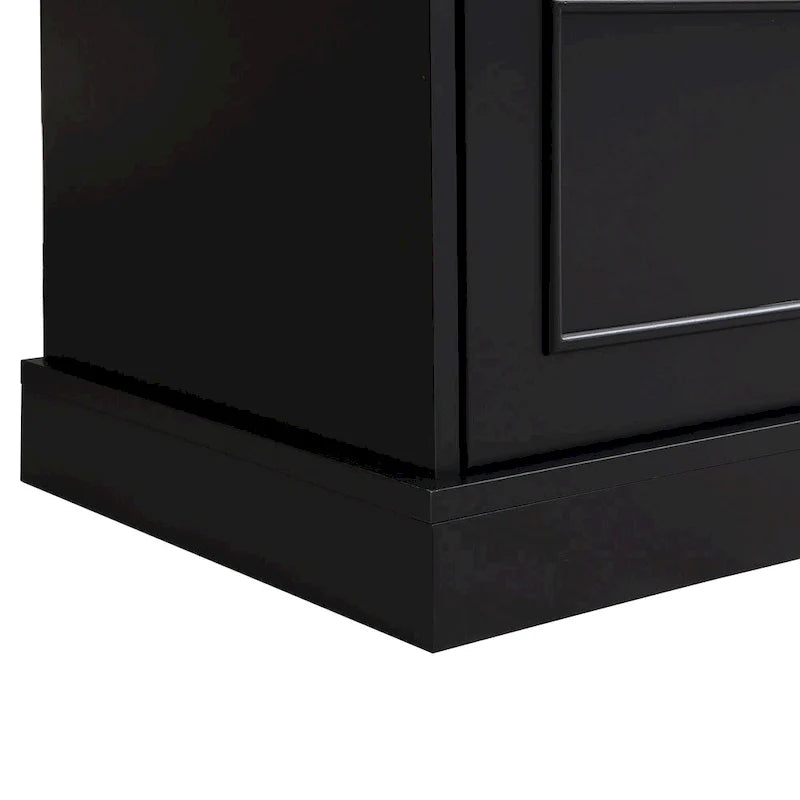 Parete attrezzata nera – Porta TV, Librerie e Armadietti, Montaggio per 2 persone