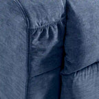 Poltrona reclinabile elettrica con funzione Power Lift, riscaldamento e massaggio, colore Grigio/Blu/Marrone, singola