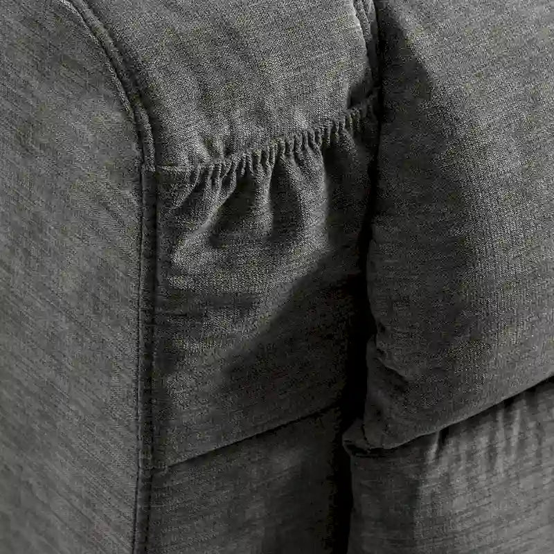 Poltrona reclinabile elettrica con funzione Power Lift, riscaldamento e massaggio, colore Grigio/Blu/Marrone, singola