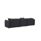 Divano 3 posti Sherpa con gambe in metallo – Cammello / Bianco / Marrone / Nero