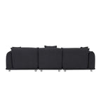 Divano 3 posti Sherpa con gambe in metallo – Cammello / Bianco / Marrone / Nero