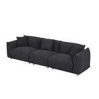 Divano 3 posti Sherpa con gambe in metallo – Cammello / Bianco / Marrone / Nero