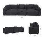 Divano 3 posti Sherpa con gambe in metallo – Cammello / Bianco / Marrone / Nero
