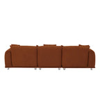 Divano 3 posti Sherpa con gambe in metallo – Cammello / Bianco / Marrone / Nero