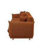 Divano 3 posti Sherpa con gambe in metallo – Cammello / Bianco / Marrone / Nero