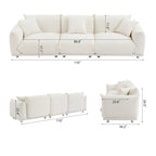 Divano 3 posti Sherpa con gambe in metallo – Cammello / Bianco / Marrone / Nero