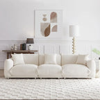 Divano 3 posti Sherpa con gambe in metallo – Cammello / Bianco / Marrone / Nero