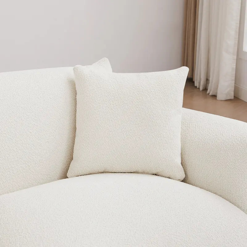 Divano 3 posti Sherpa con gambe in metallo – Cammello / Bianco / Marrone / Nero
