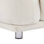 Divano 3 posti Sherpa con gambe in metallo – Cammello / Bianco / Marrone / Nero