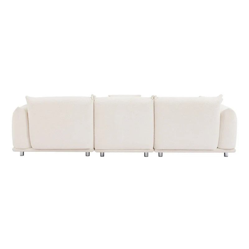 Divano 3 posti Sherpa con gambe in metallo – Cammello / Bianco / Marrone / Nero