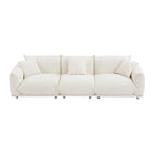 Divano 3 posti Sherpa con gambe in metallo – Cammello / Bianco / Marrone / Nero