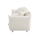 Divano 3 posti Sherpa con gambe in metallo – Cammello / Bianco / Marrone / Nero