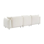 Divano 3 posti Sherpa con gambe in metallo – Cammello / Bianco / Marrone / Nero