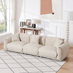 Divano 3 posti Sherpa con gambe in metallo – Cammello / Bianco / Marrone / Nero