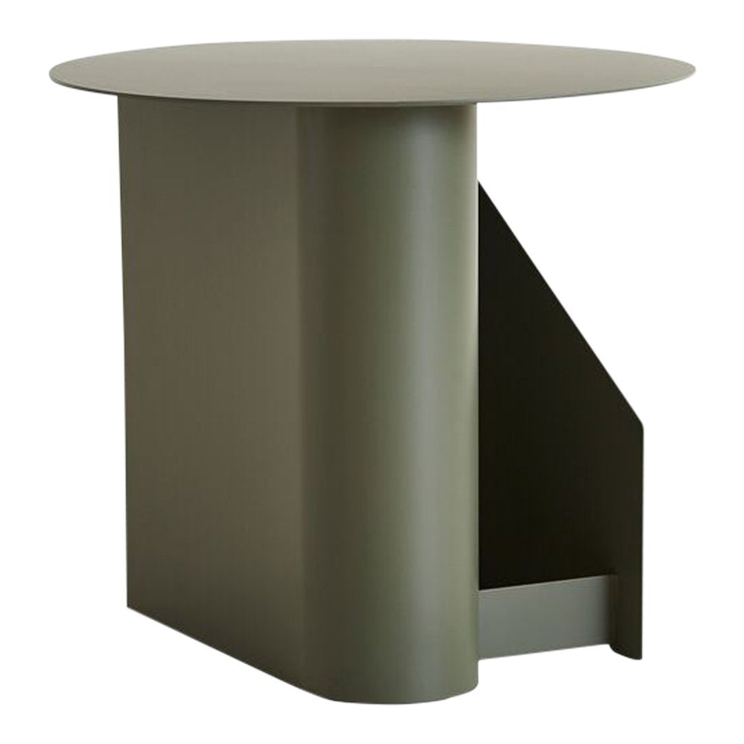 Tavolino d'appoggio Funzionale in Metallo dal Design Architettonico con Struttura a S a Doppia Memoria per Soggiorno