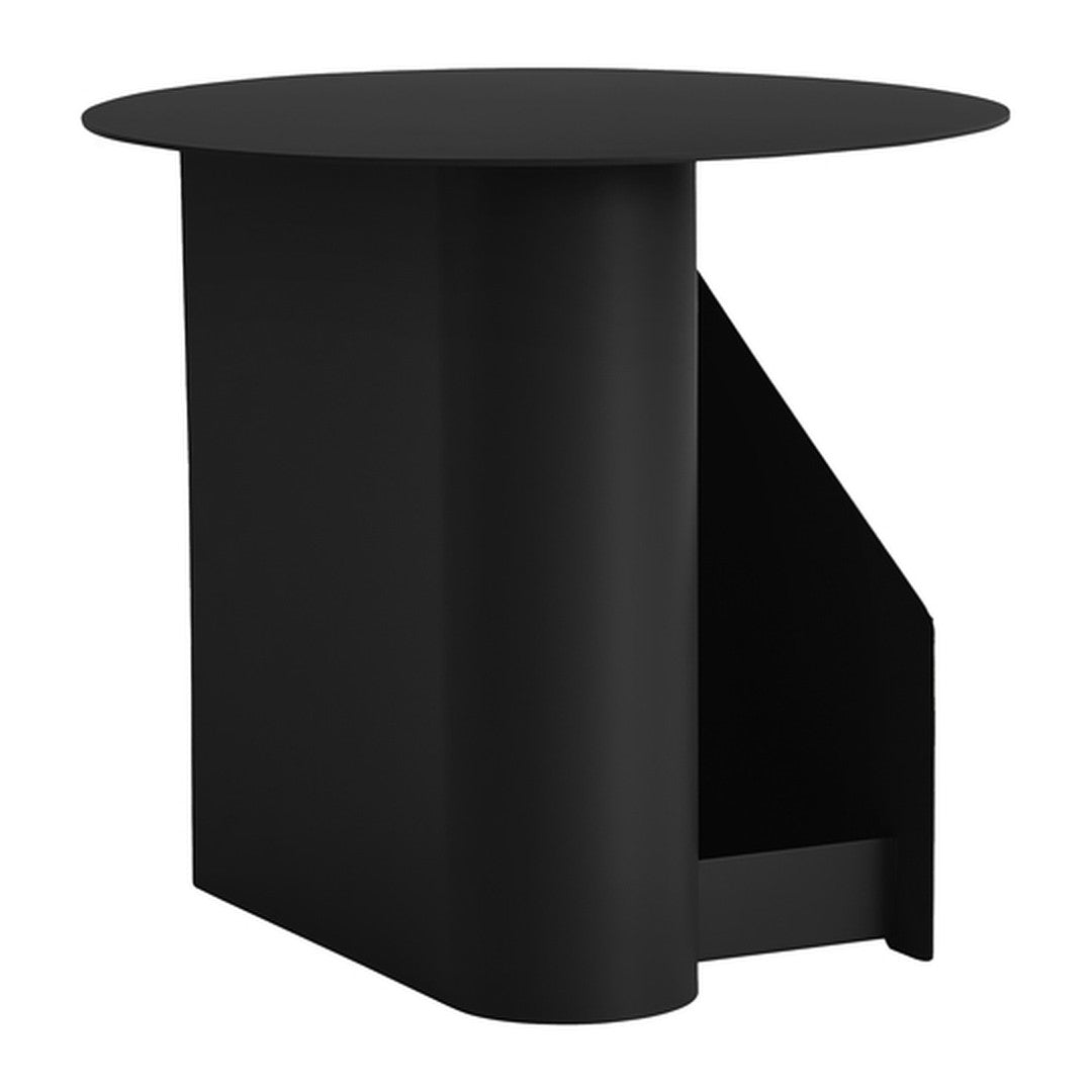 Tavolino d'appoggio Funzionale in Metallo dal Design Architettonico con Struttura a S a Doppia Memoria per Soggiorno