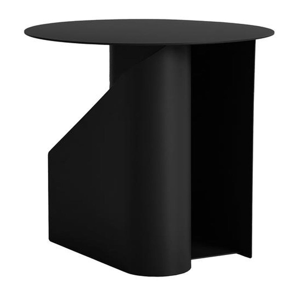 Tavolino d'appoggio Funzionale in Metallo dal Design Architettonico con Struttura a S a Doppia Memoria per Soggiorno