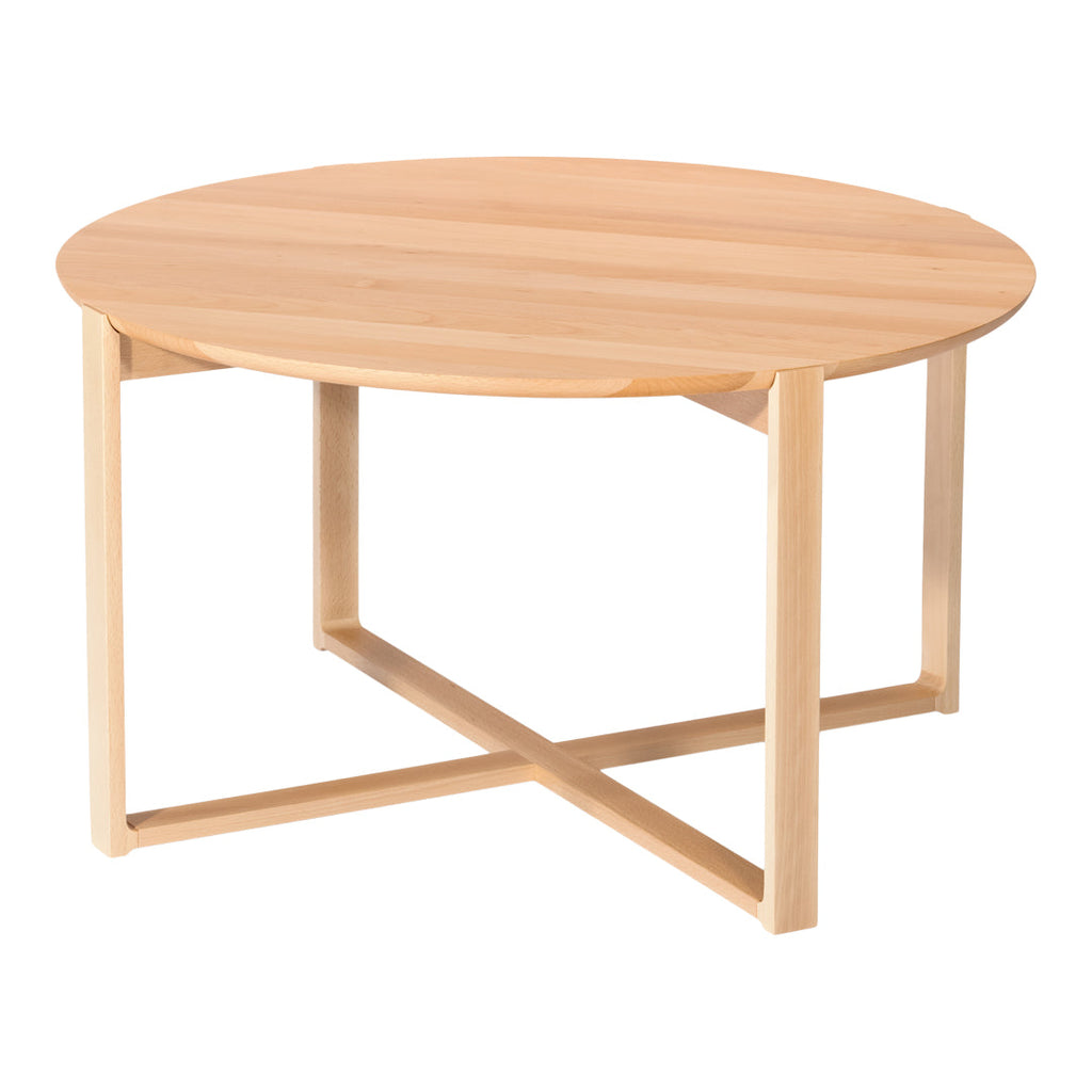 Tavolino da caffè nordico classico in rovere massello con design dalle proporzioni eleganti per il soggiorno