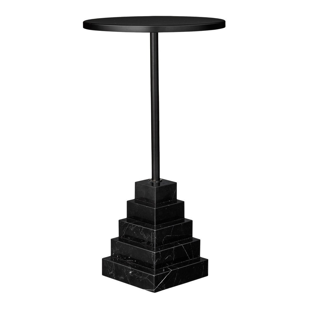 Tavolino Scultoreo Artistico in Marmo e Granito con Base Grafica e Piano Elegante per Ingresso e Soggiorno