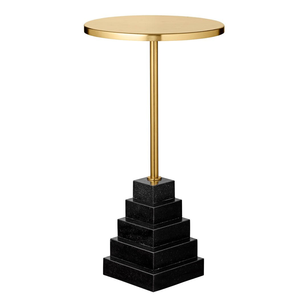 Tavolino Scultoreo Artistico in Marmo e Granito con Base Grafica e Piano Elegante per Ingresso e Soggiorno