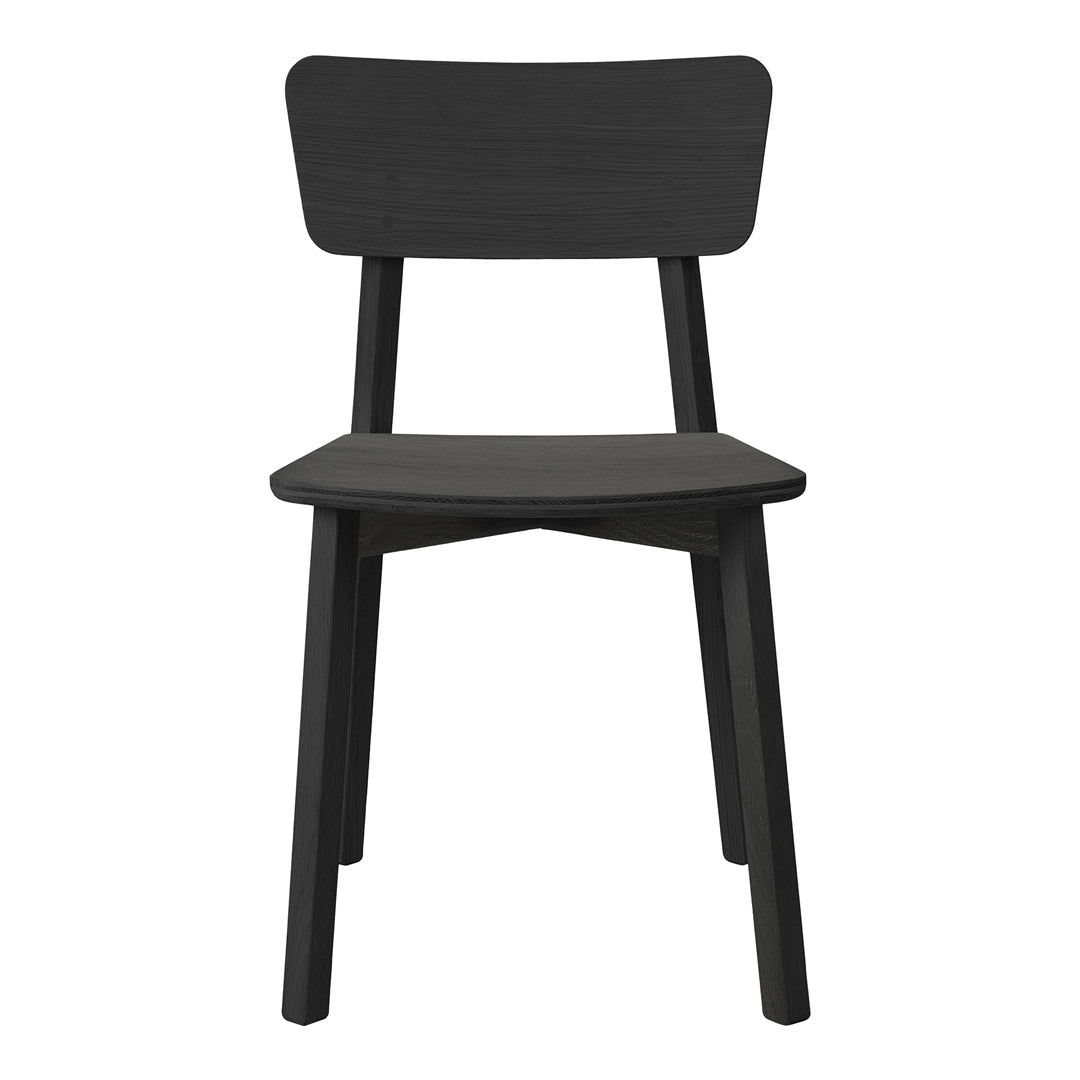 Sedia da pranzo scandinava minimalista in rovere massello europeo con schienale ergonomico curvo per sala da pranzo