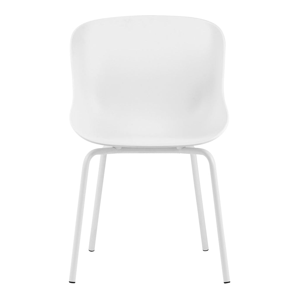 Sedia da pranzo Nordic Hygge imbottita e in acciaio a 4 gambe con curva organica e forma avvolgente per sala da pranzo