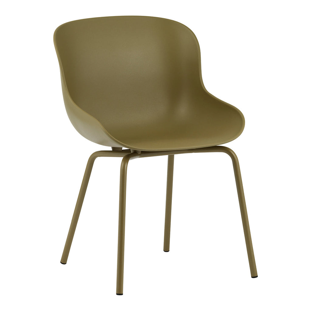 Sedia da pranzo Nordic Hygge imbottita e in acciaio a 4 gambe con curva organica e forma avvolgente per sala da pranzo